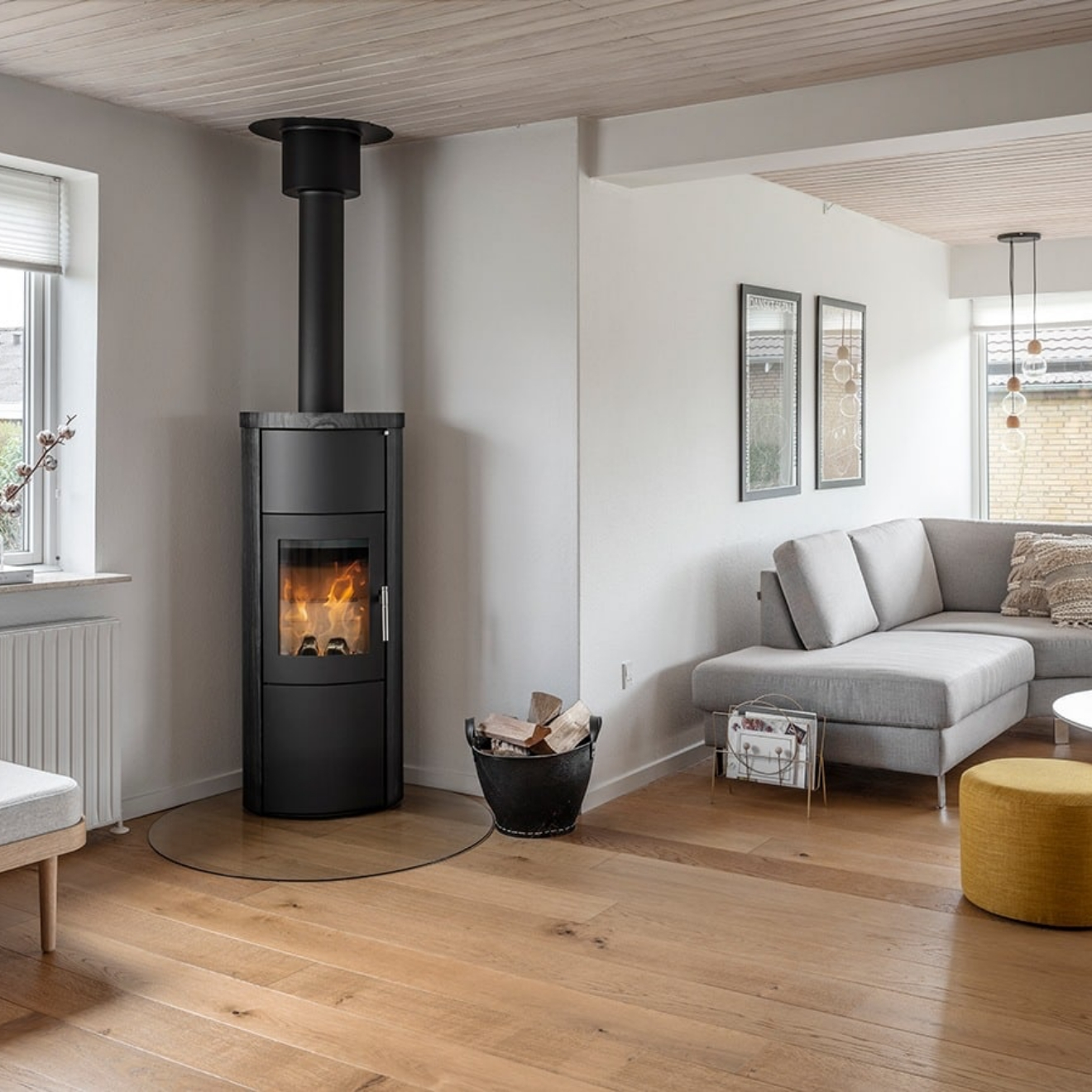 Kaminofen im Wohnzimmer